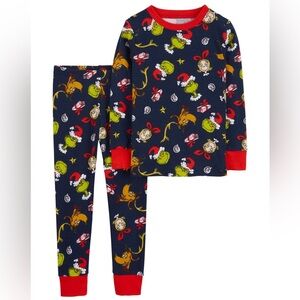 Carter's The Grinch Navy and Red Cotton Pajamas